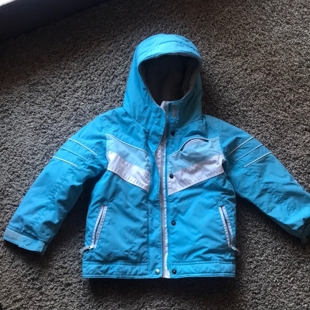 Columbia Like New! Baby Blue Girls Thick Warm Hoodie Coat Winter Jacket